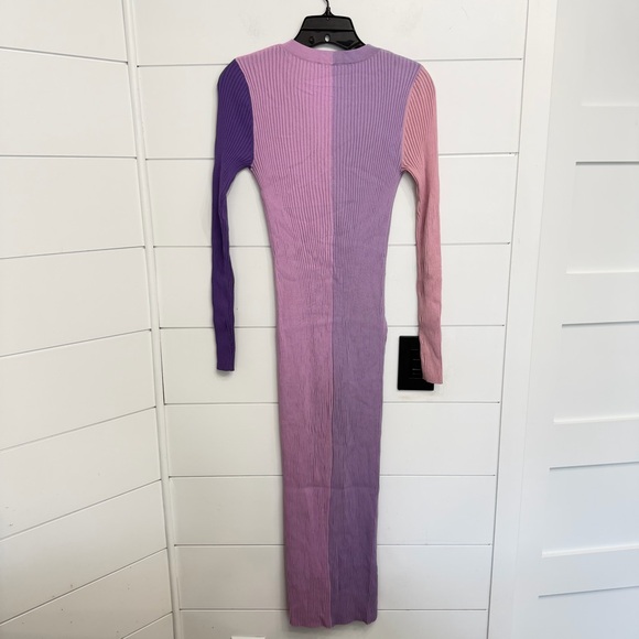 STAUD Iris Multi Shoko Sweater Midi Dress color block Size Small 23795 - Picture 6 of 12